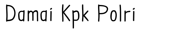 Damai Kpk Polri font preview